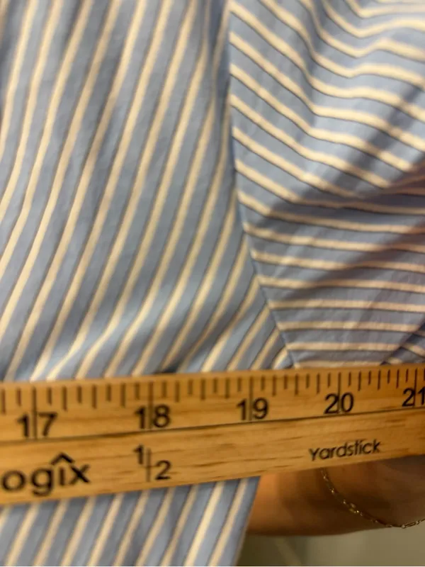J. Crew Light Blue & White Striped Midi Shirt Dress - Image 6