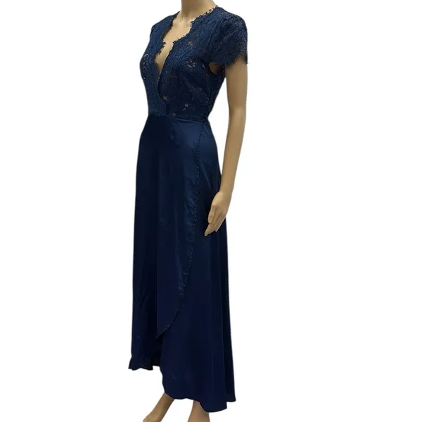 Showpo Kiss Of True Love Blue Lace Bodice Wrap Skirting Maxi Dress Womens 6 - Image 7