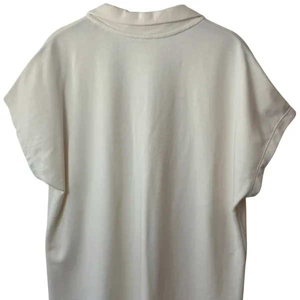 DKNY Ivory Collared Shirt‎ Dress Mini Athletic Athleisure Outdoors Comfort L - Image 7