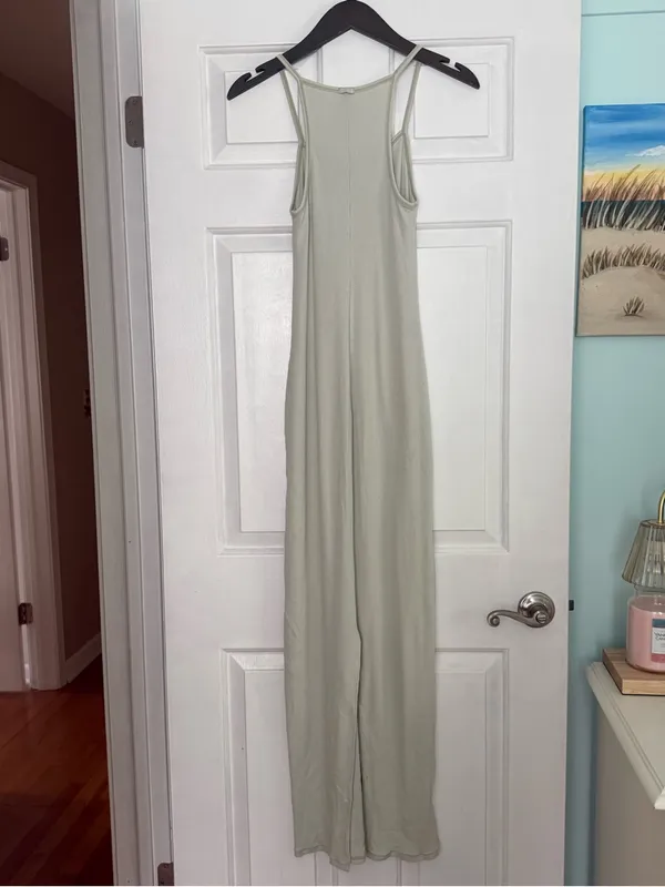 Skims Cotton Rib Long Tank Dress in Spearmint - Image 4