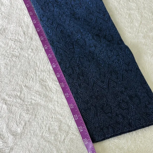 Zara Basic Black and Blue Patterned Trousers - Image 6