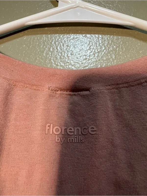 Florence by Mills Women's Sz Small Baby Shrunken Tee Mahogany Beige Brown Cotton - Image 6