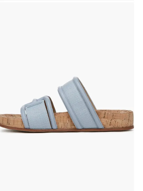 NEW $120 Sam Edelman Rowan Platform Slide Sandal 9 M, BLUE BREEZE - Image 6