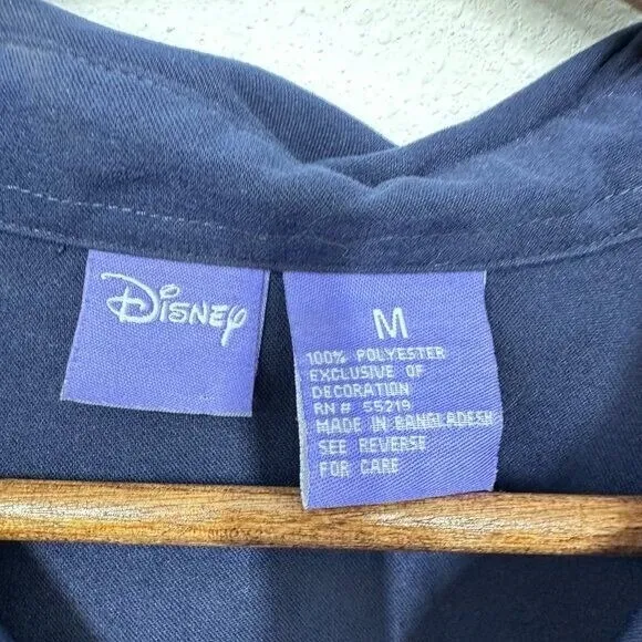 Vintage Disney Eeyore Embroidered Dark Purple Casual Button Up Pooh Women's M - Image 4