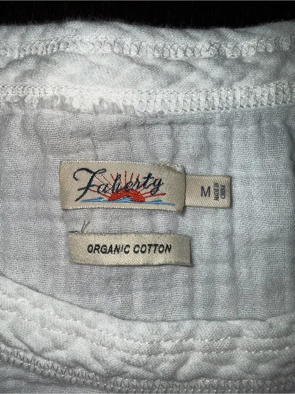 Faherty Dream Organic Cotton Gauze Dolman Tee Size M - Image 6