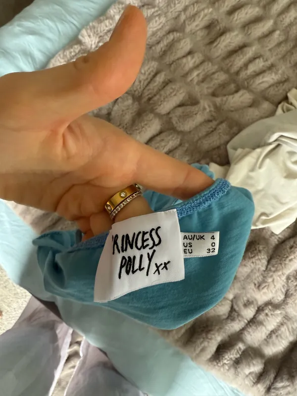 Princess Polly Cropped Tank Blue - Image 3