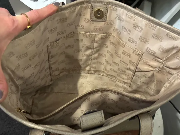 Michael Kors Taupe Saffiano Leather Tote - Image 2