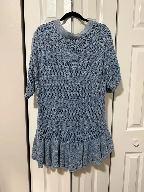 NWT New Free People Sistine Mini Dress in Blue (Size M) - Image 4