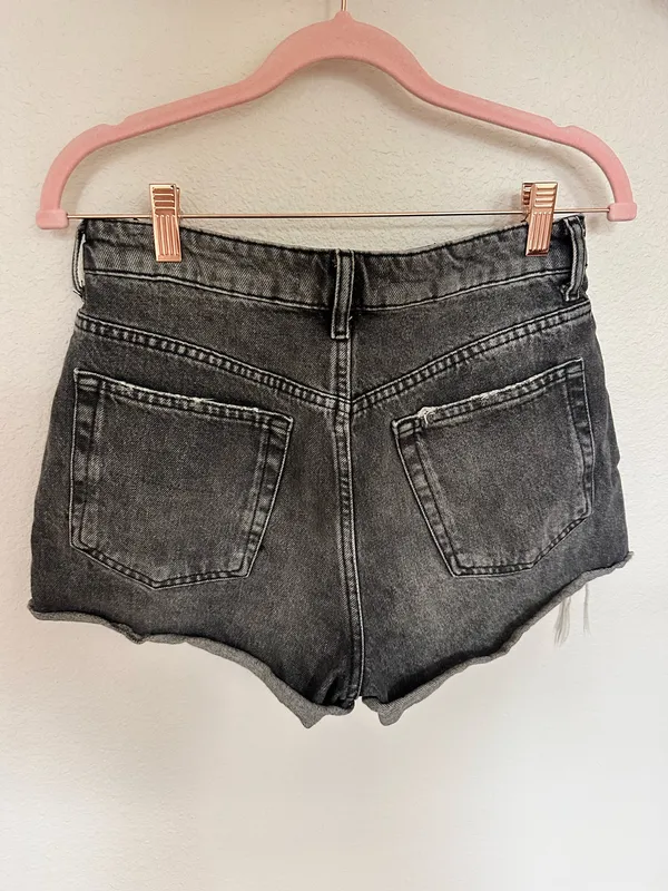 Black Zara Jean shorts - Image 2