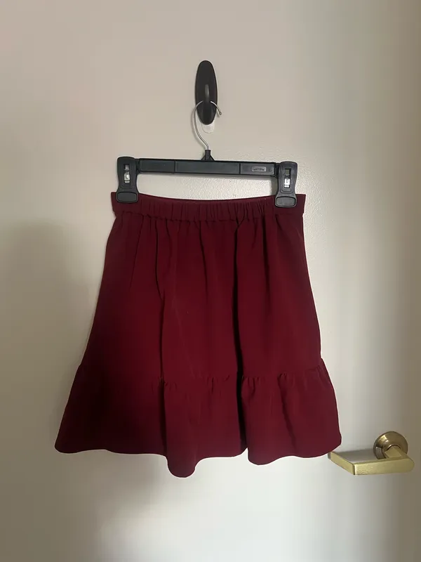 J.Crew Garnet/Maroon Skirt - Image 2