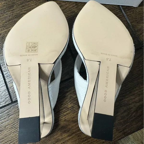Good American white clear block heels - Image 7