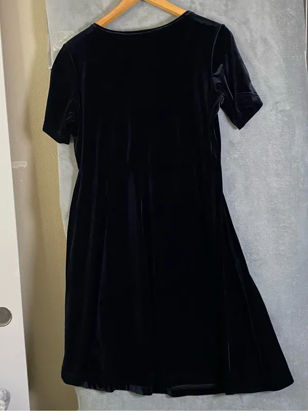 90s grunge Velvet Witchy Whinsigoth Halloween Fall‎ dress size Large - Image 11