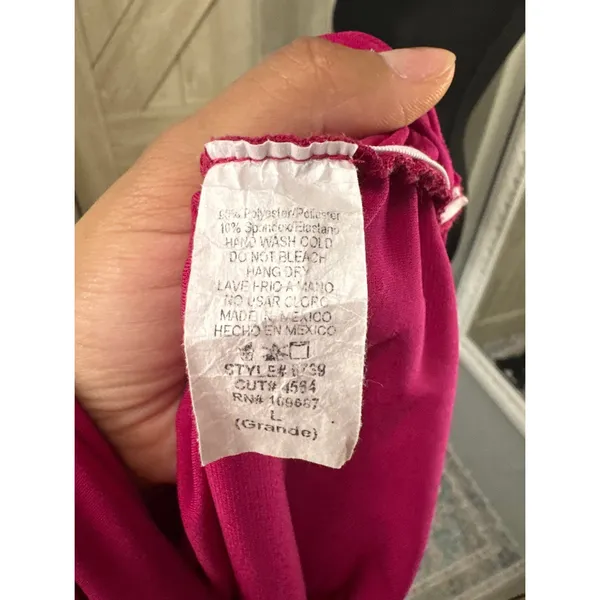 Fuschia Pink Asymmetrical Bodycon dress - Large - Image 9