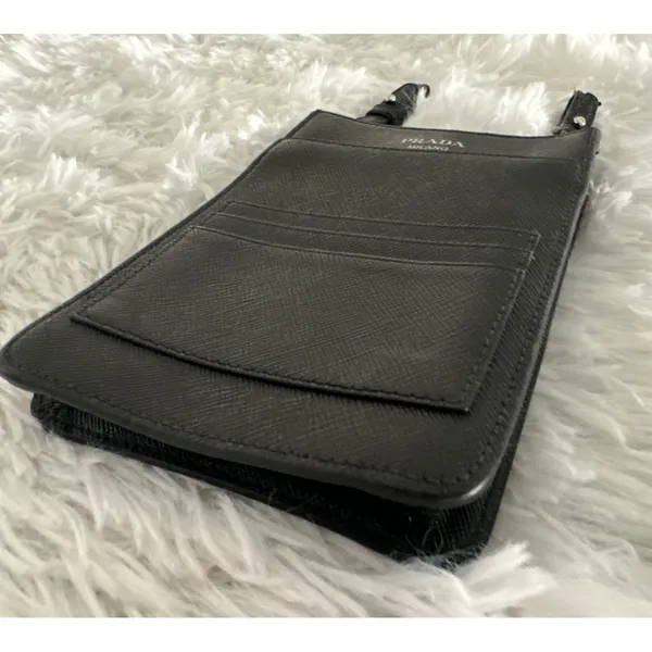 Prada Saffiano Leather Belt Card‎ Case Bag - Image 5