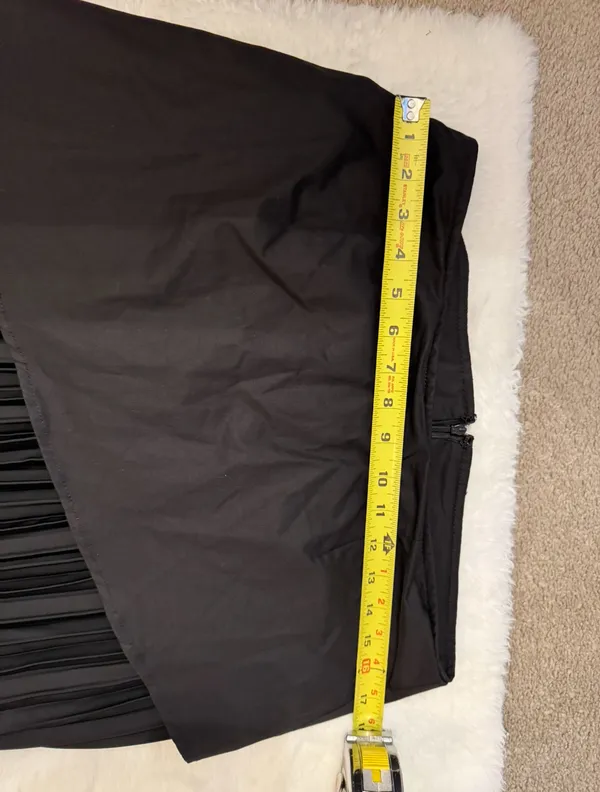 Commence Asymmetric Patchwork  Chiffon Pleated Maxi Skirt Size Large - Image 5