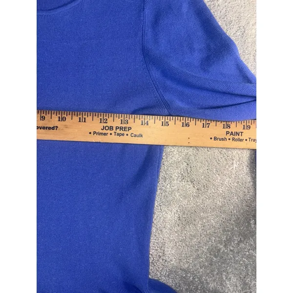 lilly pulitzer celene sweater peplum purple/blue‎ medium Viscose Nylon - Image 5