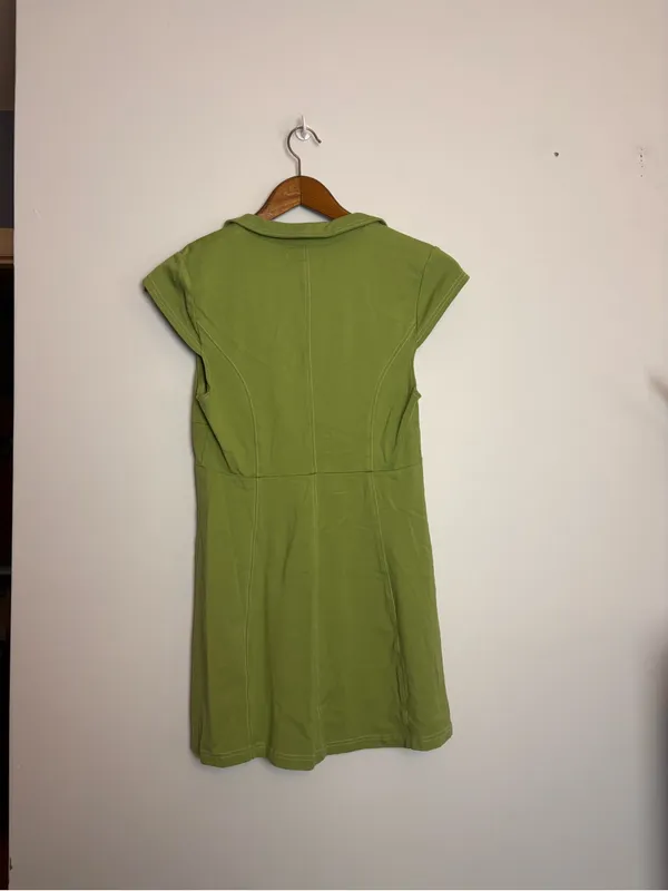 Urban Outfitters UO Lime Green Casual Short Sleeve Amal Mini Dress - Image 7