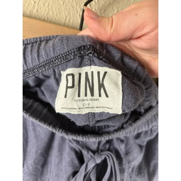 Y2K VS PINK Micro Mini Shorts Size Small Purple Loungewear Preppy Athleisure - Image 3