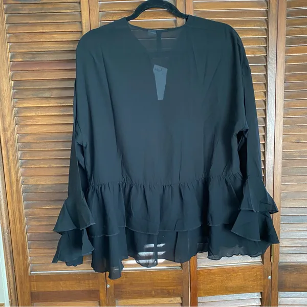 🌟NWT H&M Flounced Chiffon Blouse - Image 4