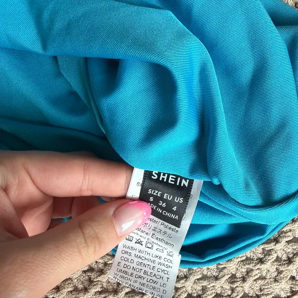 SHEIN Blue Cut-Out Mini Dress - Image 3