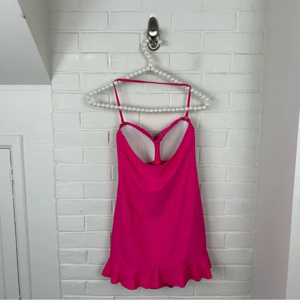 ABS Allen Schwartz Pink Swimsuit Halter Neck Dress Size 8 - Image 10