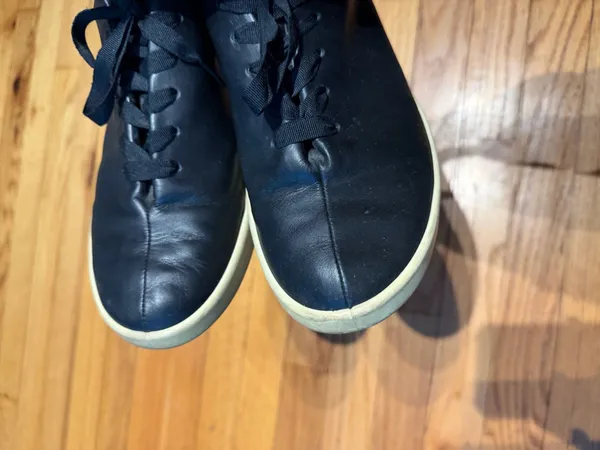Ecco All Leather Sneakers Casual Low-Top classic preppy minimalist Black unisex sz 40 - Image 6