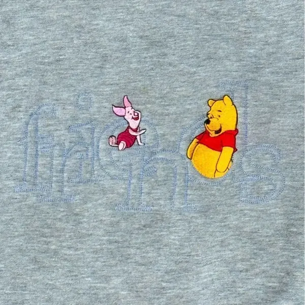 Vintage Disney Pooh Friends Embroidered 90’s Sweatshirt Women’s Large - Image 2