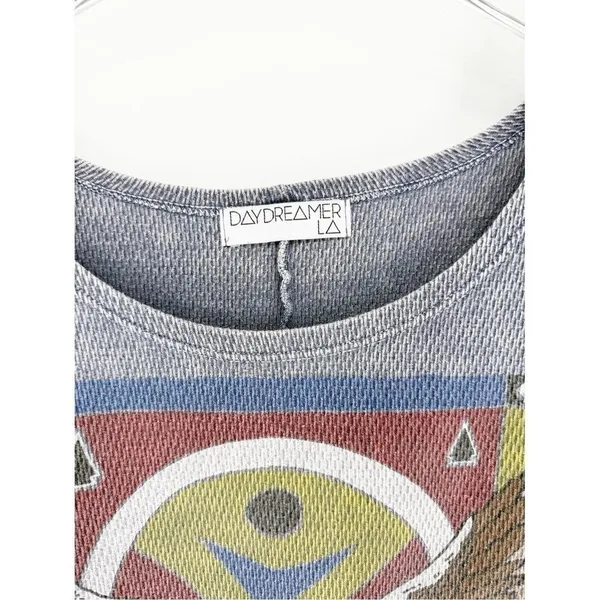 Daydreamer LA Eagle Long Sleeve Textured Top Women's‎ M Vintage Wash - Image 6