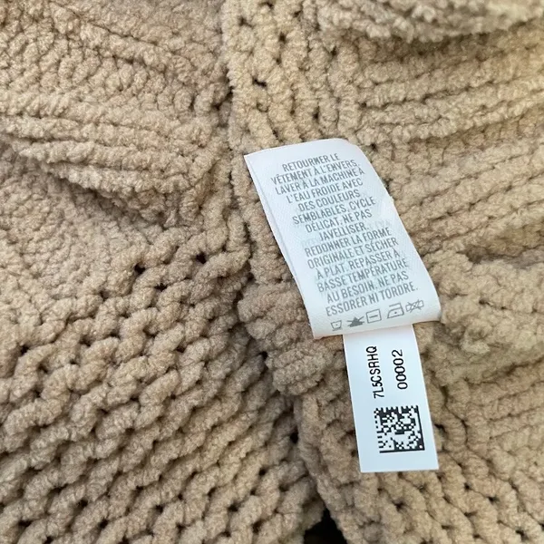 Aerie Oversized Sweater Size Small Beige Chenille Minimalist Lagenlook Slouchy - Image 8