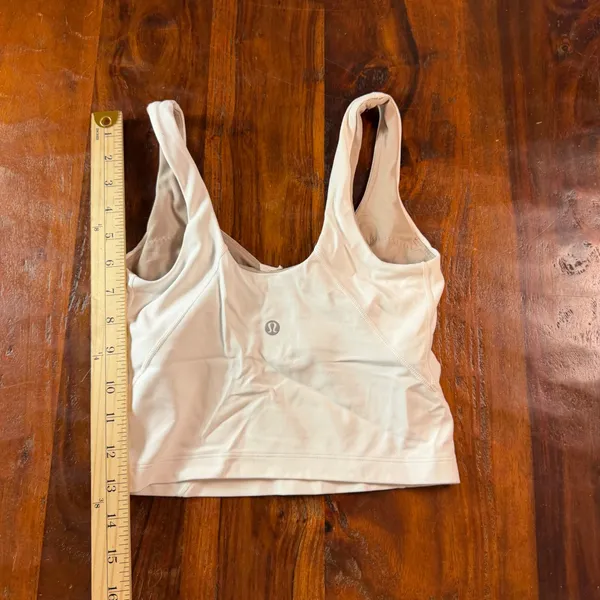 Lululemon Auburn Tigers Align Tank Top White Size 0 Nulu Cropped Bra LW1DUDS - Image 6