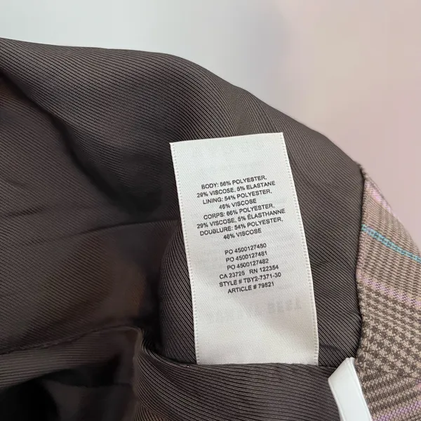 Sunday Best Aritzia Ruffe Trim Side Zip Mini Skirt Tan Glen Check Plaid 6 - Image 7