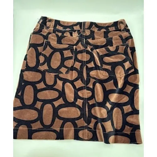 Boden Skirt 6R Brown Black Geometric Mini‎ Retro Mod Academic Autumn - Image 4