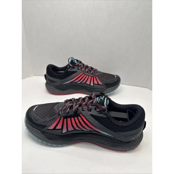 Brooks Caldera Women’s 7.5 Trail Running Shoes Black Pink Aqua 1202321B065 - Image 2