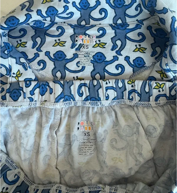 Roller Rabbit Monkey Pajama Set - Image 2