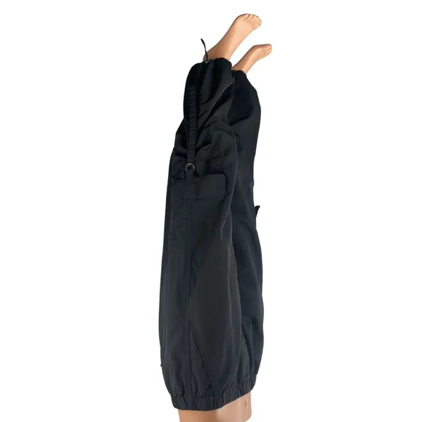 Zara Women's Black High Waisted Utility Cargo Parachute Trousers Pants Size S - Image 2