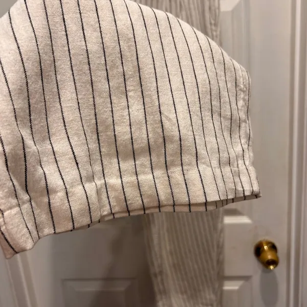 A New Day Women's Striped High Waist Pants Size‎ 10 Career Casual Linen Blend - Image 4