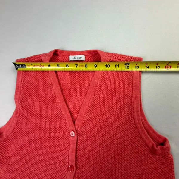The Tog Shop Red Button Front Knit Sweater Vest - Image 5