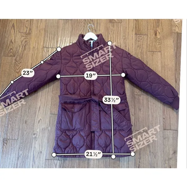 Time and Tru burgundy onion quilted puffer barn jacket size M 8/10 - Image 5