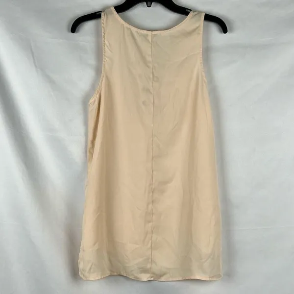 Iris Cream Sleeveless Lace Up Tank Top Medium - Image 3