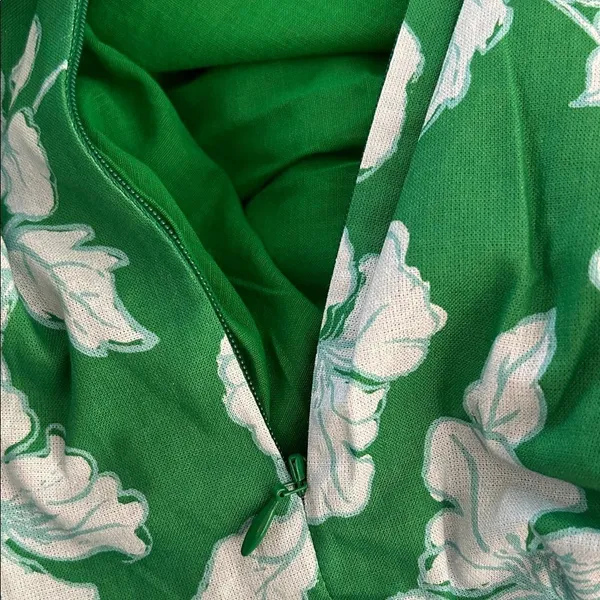 AMUR Martine Mini Dress, Green/White Floral, Size 10, NWT - Image 10