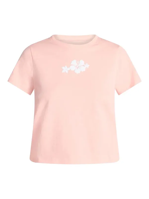No Boundaries Light Pink Floral Crewneck Tee - Image 5