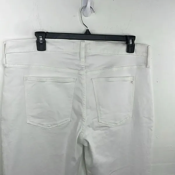 Madewell Mid Rise Kick Out With Magic Pocket White Plus Size - Image 7