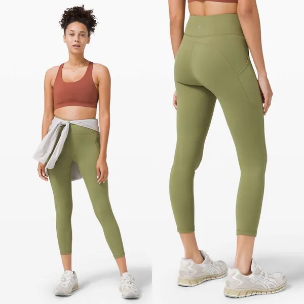 Lululemon Invigorate‎ High-Rise Tight 25" Bronze Green Womens Size 6 - Image 2