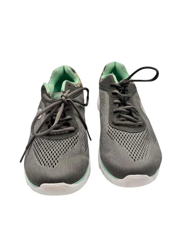 Skechers 9 Womens Athletic Shoes Snake Print Gray & Mint Green - Image 4