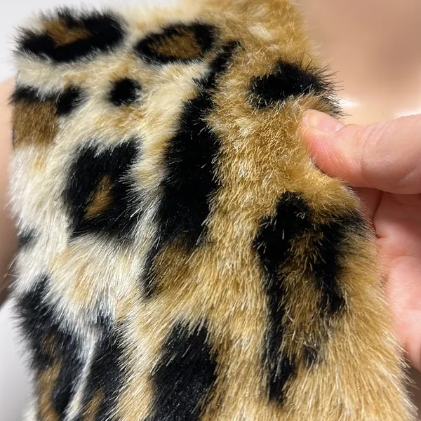 NWOT Joseph A Faux Fur Cheetah Print Long Duster Vest Sweater in back size S - Image 3