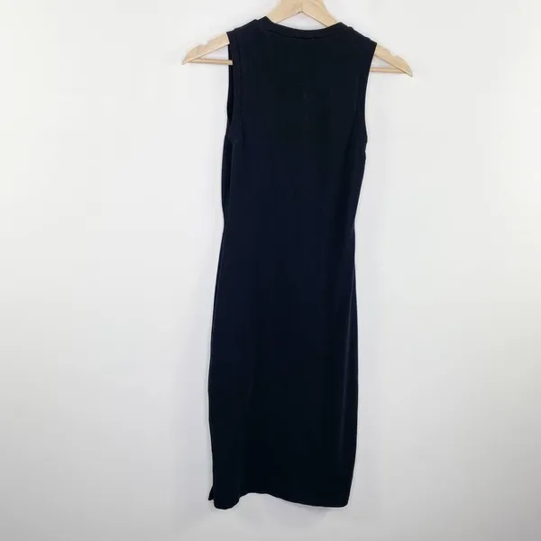 Wilfred Free Aritzia Womens Black Maxi Dress Size XS Sleeveless Slit Minimalist‎ - Image 5