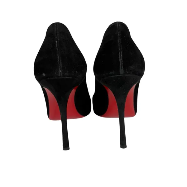Christian‎ Louboutin Pigalle 100 Black Suede Pumps Stiletto Heels Size EU 37 - Image 4