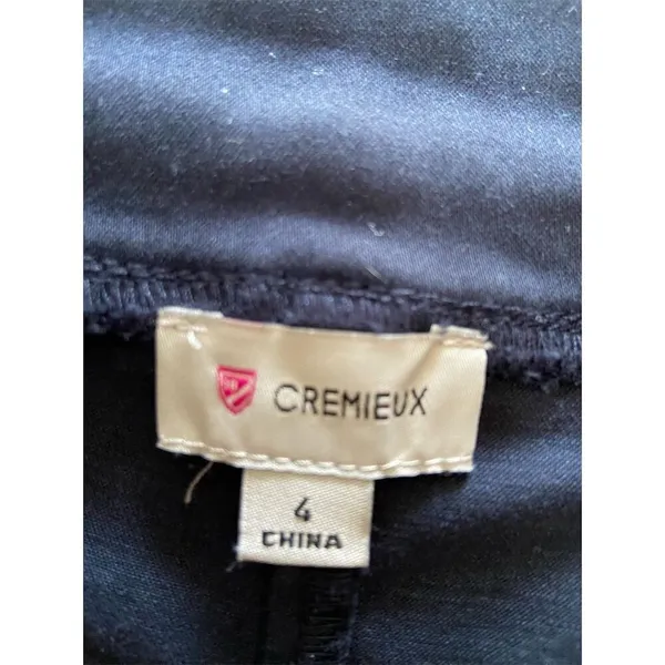 Cremieux Wide-Leg Navy Cropped Pants Paper bag waist Size 4 Casual - Image 4