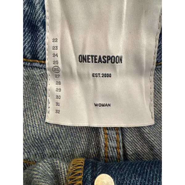NWT One Teaspoon Sz26 Vintage Fit Bandits Cut Off Mid Rise Low Waist Jean Shorts - Image 2