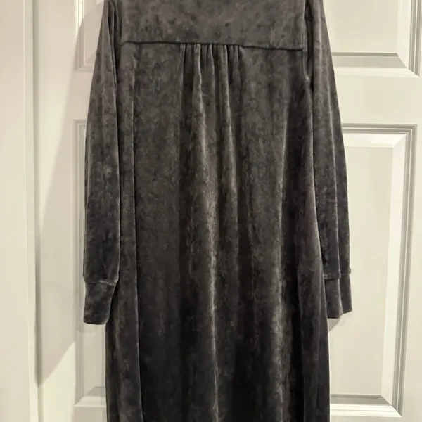 J.Jill purejill Elegant Gray Velvet Dress - Image 5